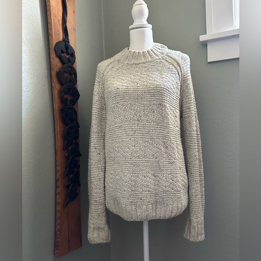 Prana Nemma Mock Neck Knit Sweater in Oatmeal